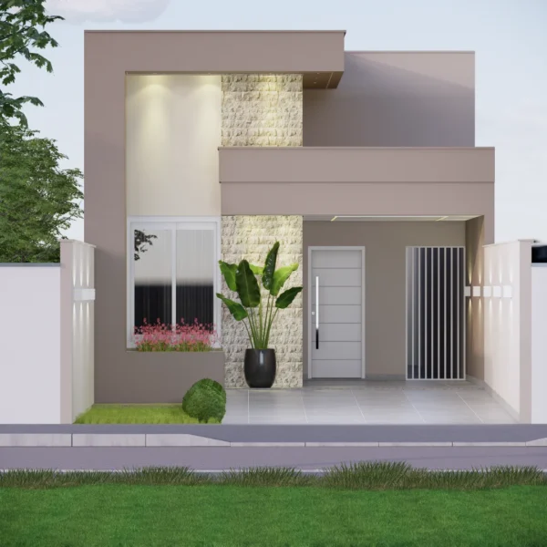 Planta de casa 2 quartos