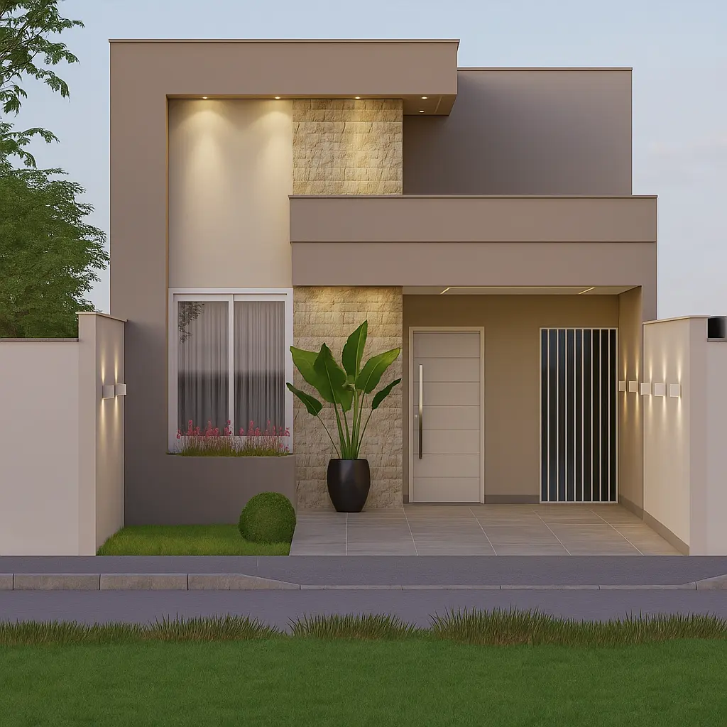 Planta de Casa Térrea 2 Quartos 1 Suíte