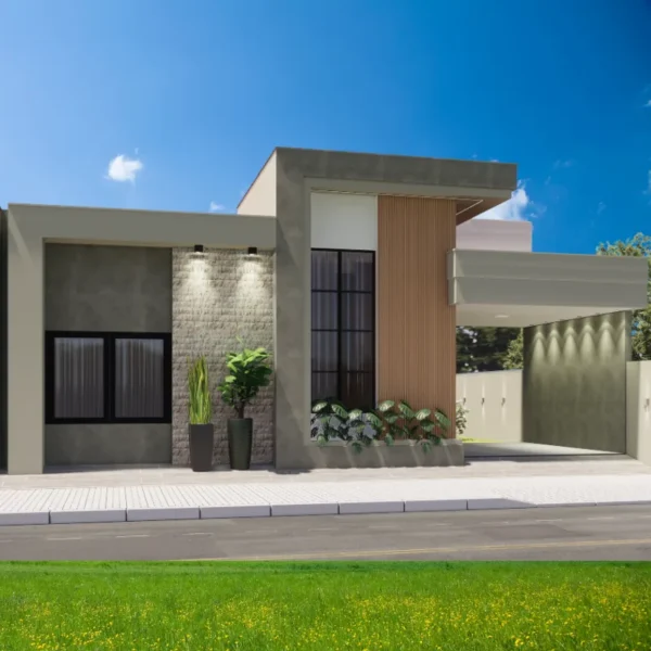 Planta de casa 2 quartos