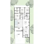 Planta de Casa com 3 Quartos