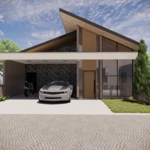 planta de casa com 3 quartos