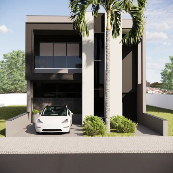 planta pronta de sobrado 3 quartos