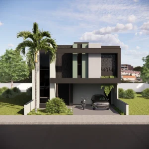 Planta de sobrado 4 quartos