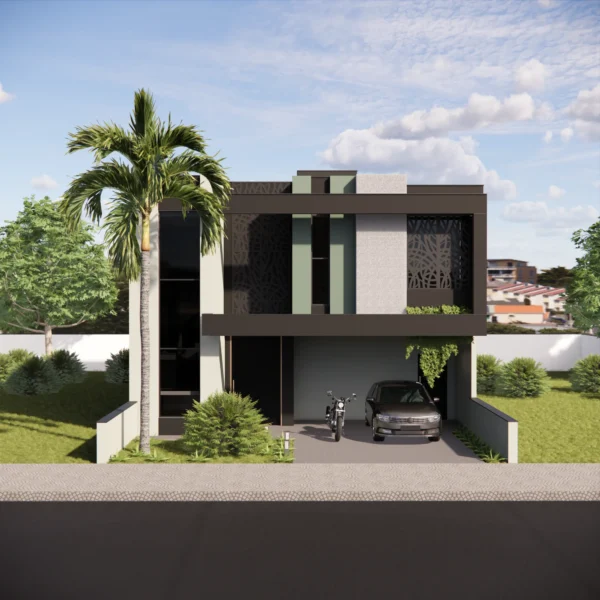 Planta de sobrado 4 quartos