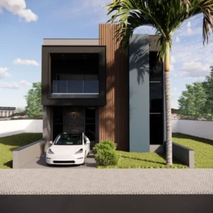 Planta Pronta de sobrado 3 quartos