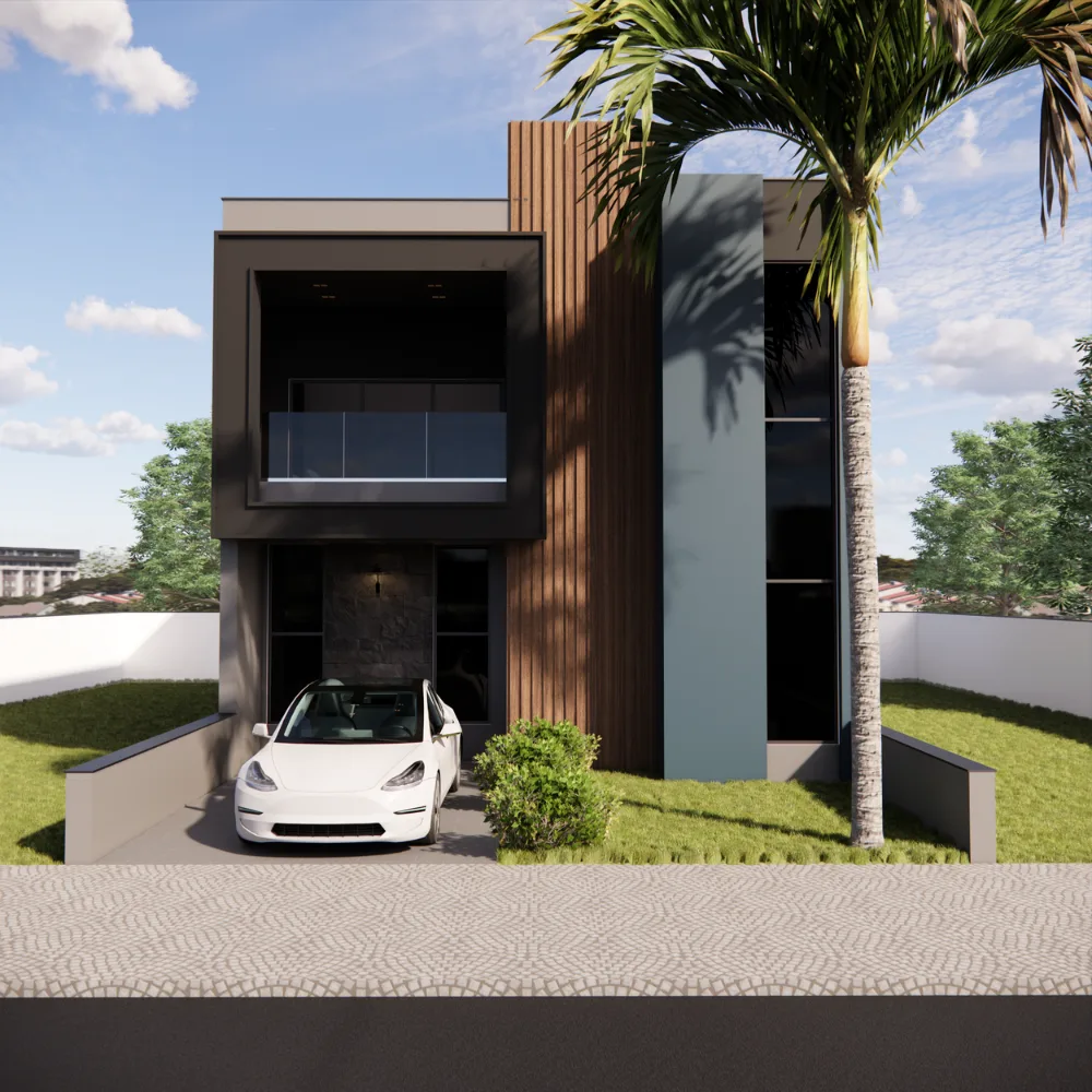 Planta Pronta de sobrado 3 quartos