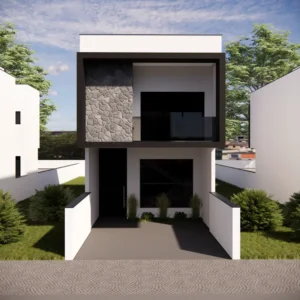 Planta sobrado 5x25 Fachada 3