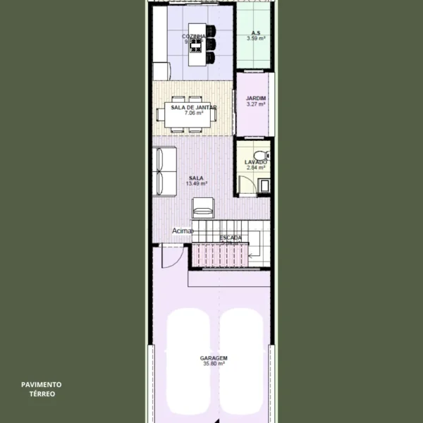 Planta Pronta de Sobrado 3 Quartos Suítes | GM-011 - Imagem 6
