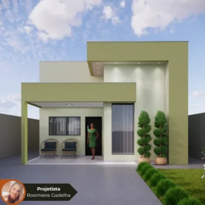 Planta de Casa com 2 Quartos Sendo 1 Suite _ RG-004