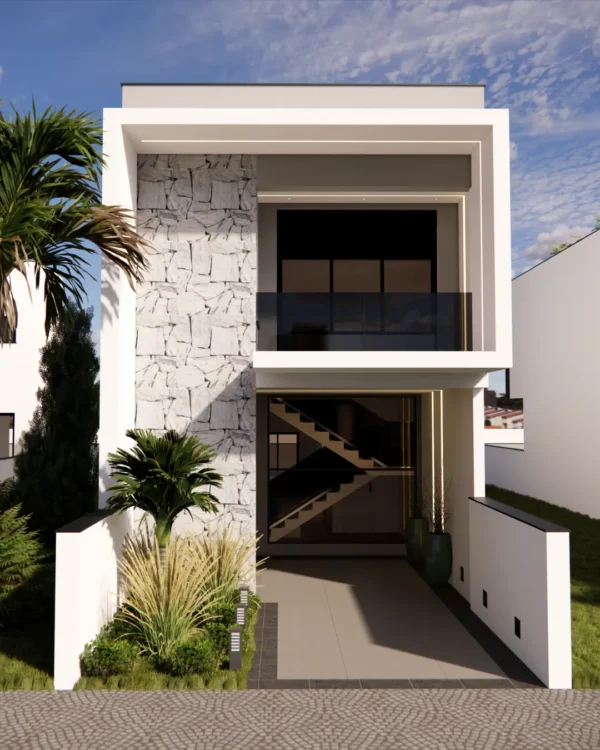 Planta de Sobrado 3 Quartos e Closet GM-012