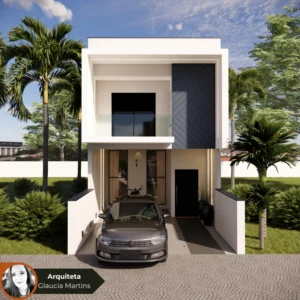 Planta de Sobrado Compacto 3 Suítes