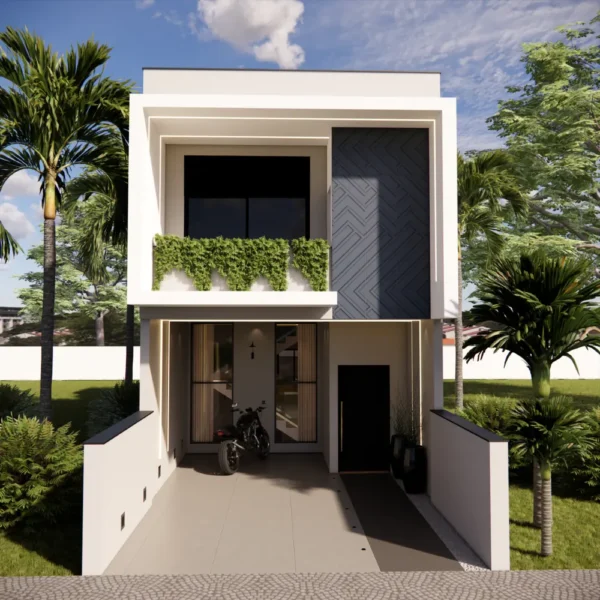 Planta de Sobrado com Varanda GM-018