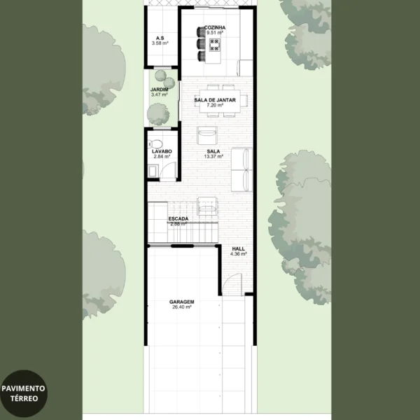 Planta de Sobrado com Varanda | GM-018 - Imagem 6