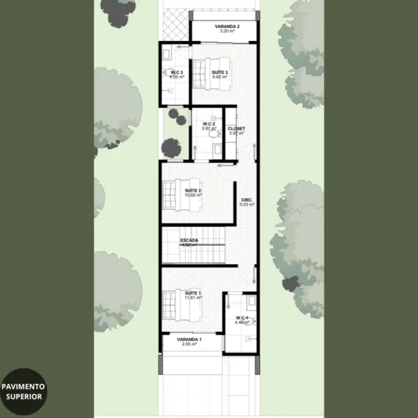 Planta de Sobrado com Varanda | GM-018 - Imagem 5
