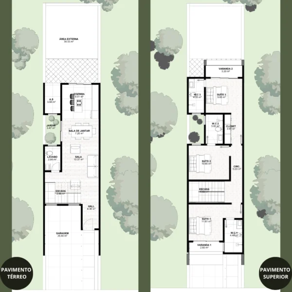 Planta de Sobrado com Varanda | GM-018 - Imagem 4