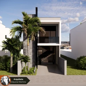 Planta de Sobrado para Terreno 5m de Frente