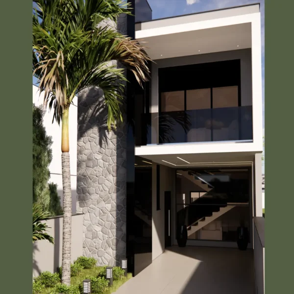 Planta de Sobrado para Terreno 5m de Frente | GM-015 - Imagem 2