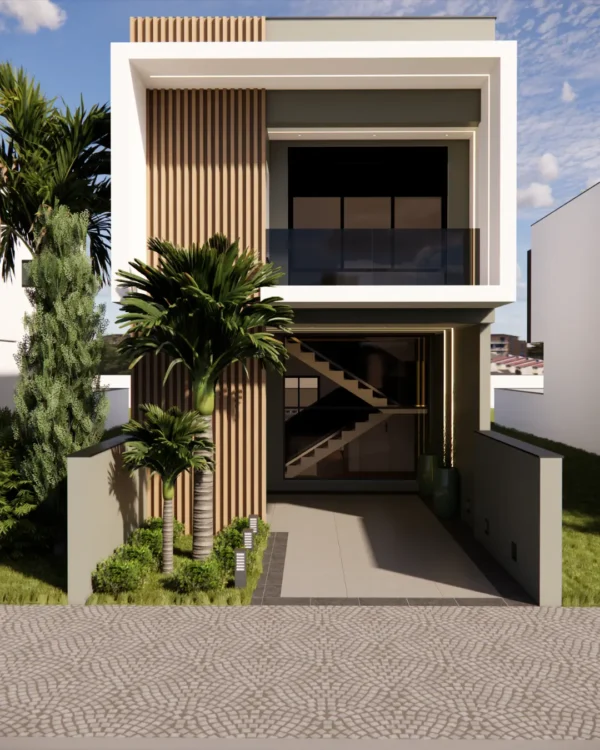 Planta de Sobrado para Terreno 5x25m GM-013