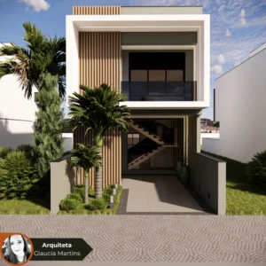 Planta de Sobrado para Terreno 5x25m