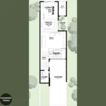 Planta de Sobrado para Terreno Estreito | GM-014 - Imagem 3