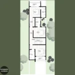 Planta de Sobrado para Terreno Estreito | GM-014 - Imagem 2