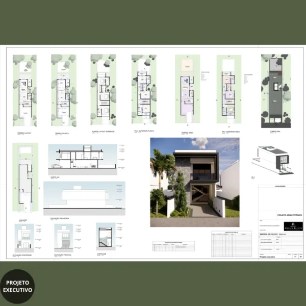 Projeto de Sobrado com 3 Suítes | GM-010 - Imagem 5