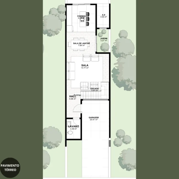 Projeto de Sobrado Compacto Funcional | GM-017 - Imagem 6