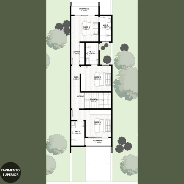 Projeto de Sobrado Compacto Funcional | GM-017 - Imagem 5