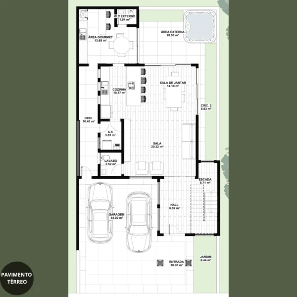 Projeto de Sobrado Moderno com 4 Quartos