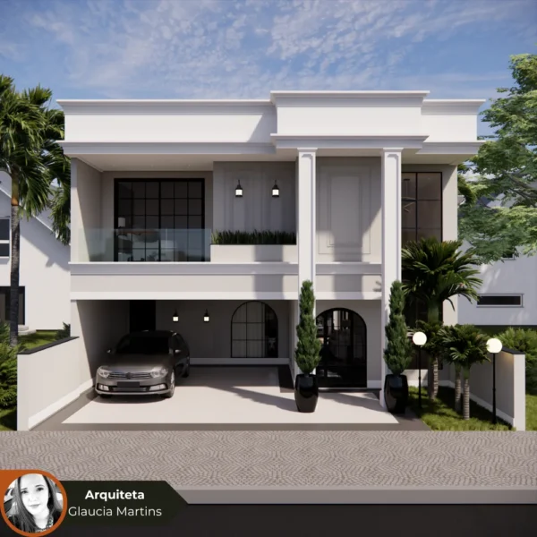 Planta de Sobrado Moderno com 4 Quartos | GM-024 - Imagem 1