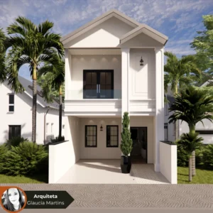 Projeto de Sobrado Otimizado com 3 Suítes | GM-022