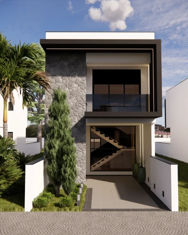 Projeto de Sobrado com 3 Suítes Econômico