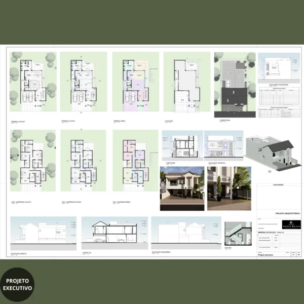Planta de Sobrado com 4 Quartos | GM-023 - Imagem 4
