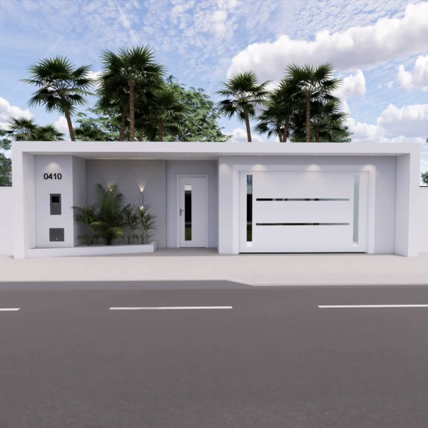 FACHADA DE MURO MODERNA 1 FACHADA DE MURO MODERNO