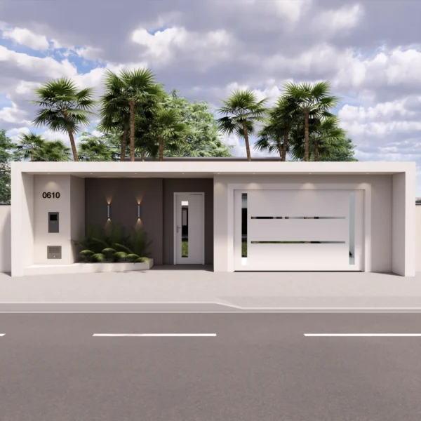 Fachada de Casa com Muro e Portão