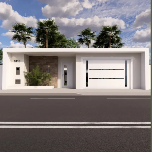 Fachada de Muro Moderna 10m GM-FM001 Fachada de Muro Moderna