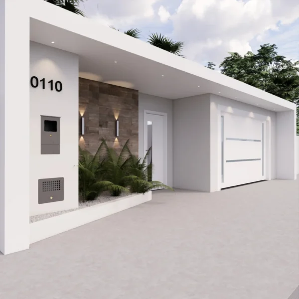 Fachada de Muro Moderna 10m