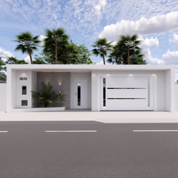 Fachada de muro elegante