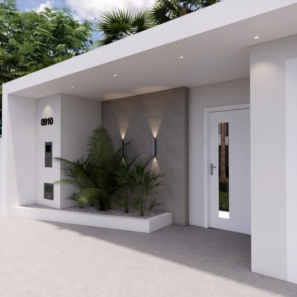 Fachada de muro elegante