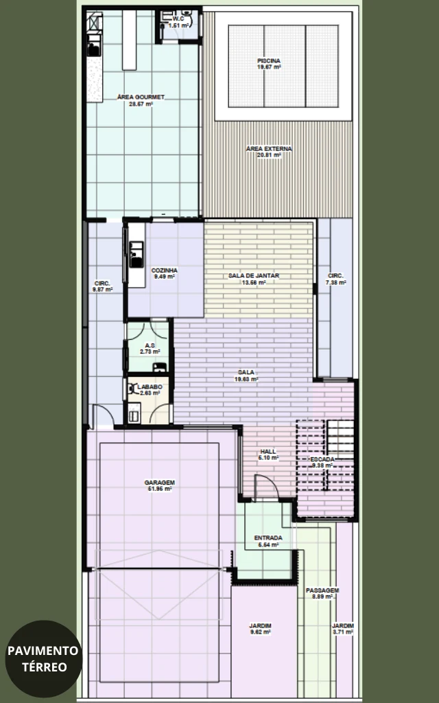 Planta Pronta de Sobrado 4 Quartos