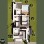 Planta Pronta de Sobrado 4 Quartos