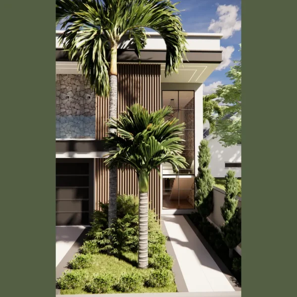 Planta Pronta de Sobrado com 4 Suítes
