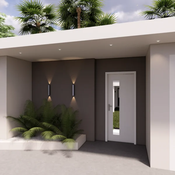 Projeto de Fachada de Casa com Muro e Portão