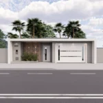 projeto de fachada de muro simples e barato